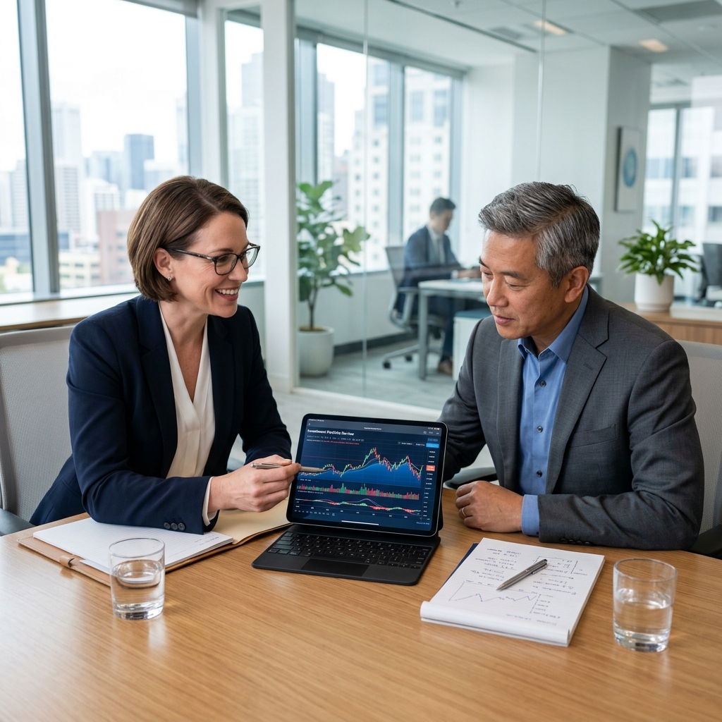 Professional financial consultation meeting
